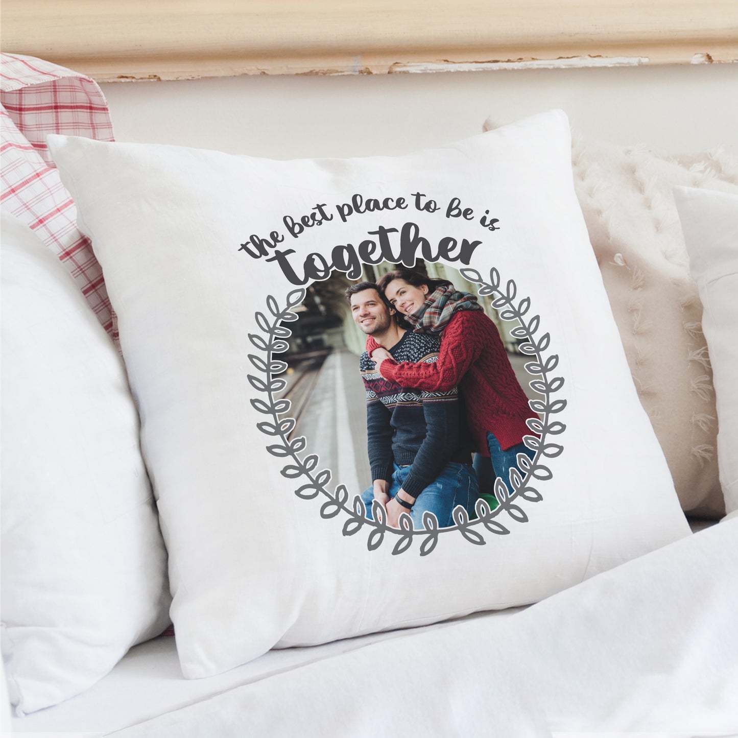 Personalised Better Together Photo Upload Cushion