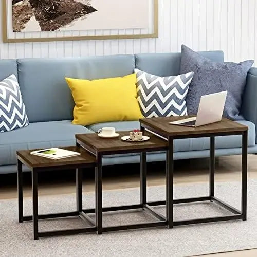 3-Piece Nesting Coffee Table Set – Modern, Space-Saving & Stylish