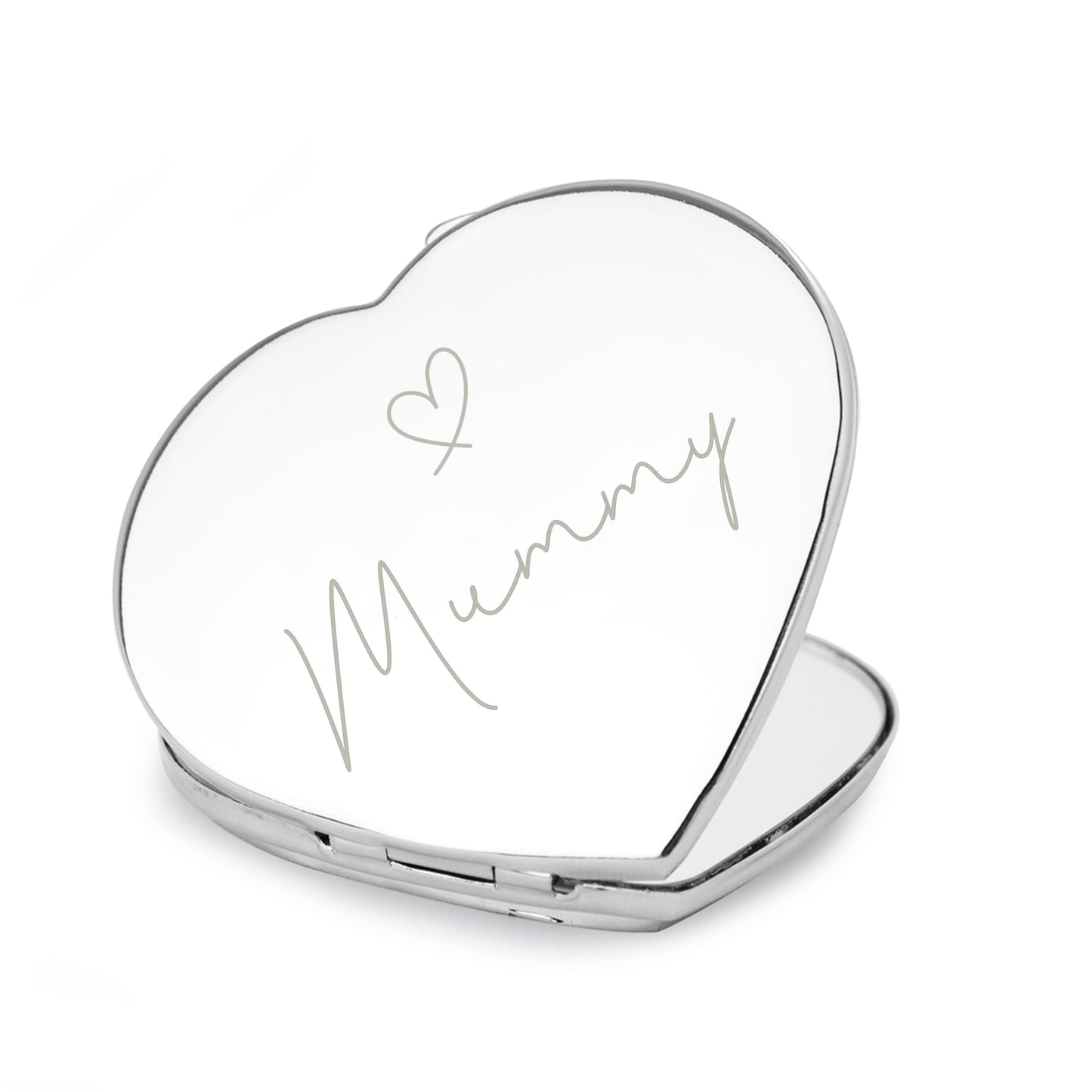 Personalised Diamante Heart Compact Mirror