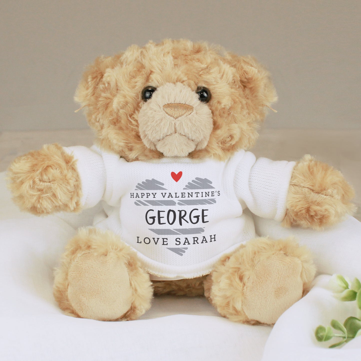 Personalised Scribble Heart Teddy Bear