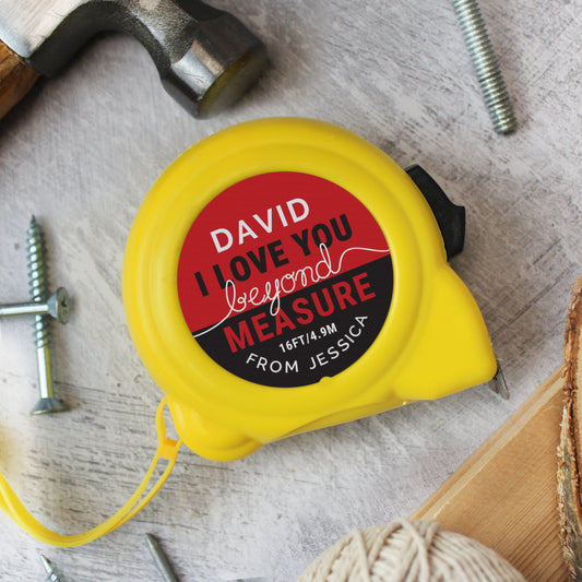 Personalised Beyond Measures Tape Measure