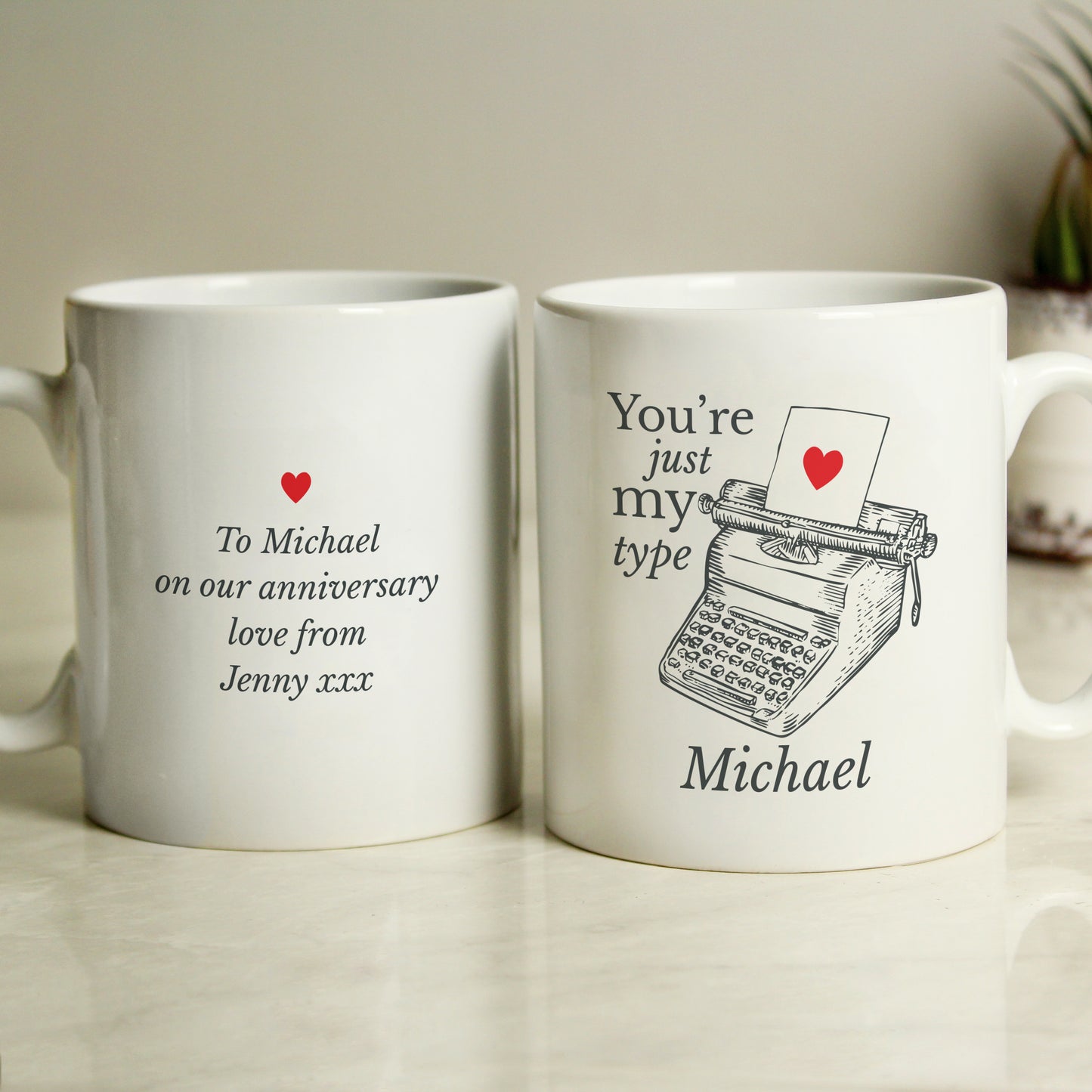 Personalised Just My Type Valentines Mug