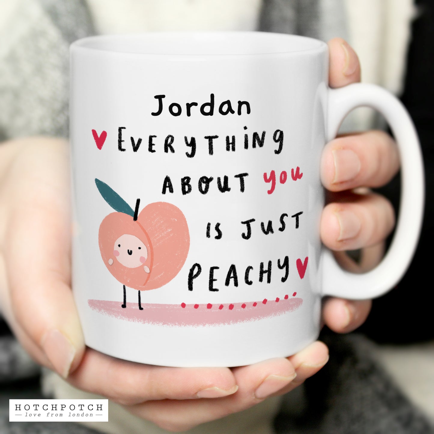 Personalised Hotchpotch Peachy Mug