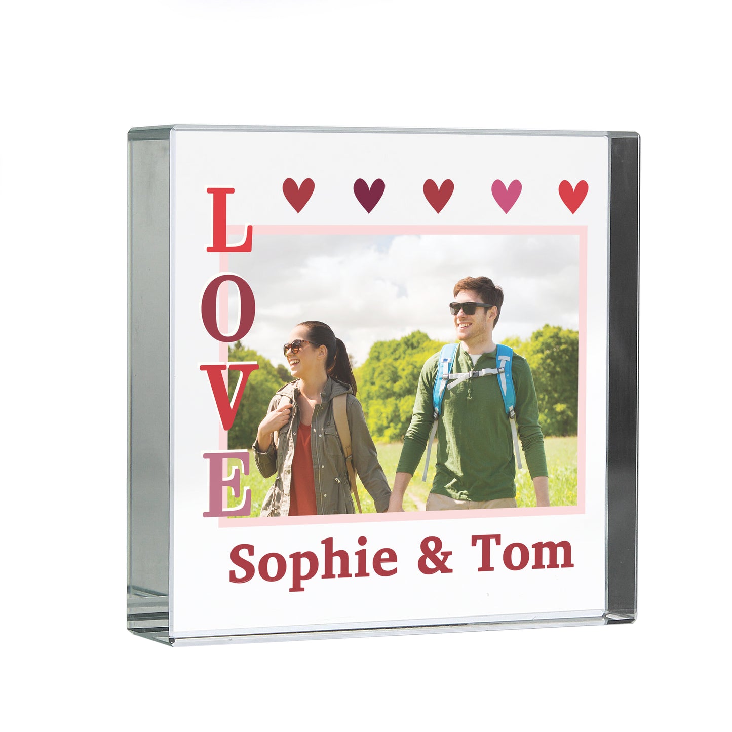 Personalised LOVE Photo Upload Crystal Token