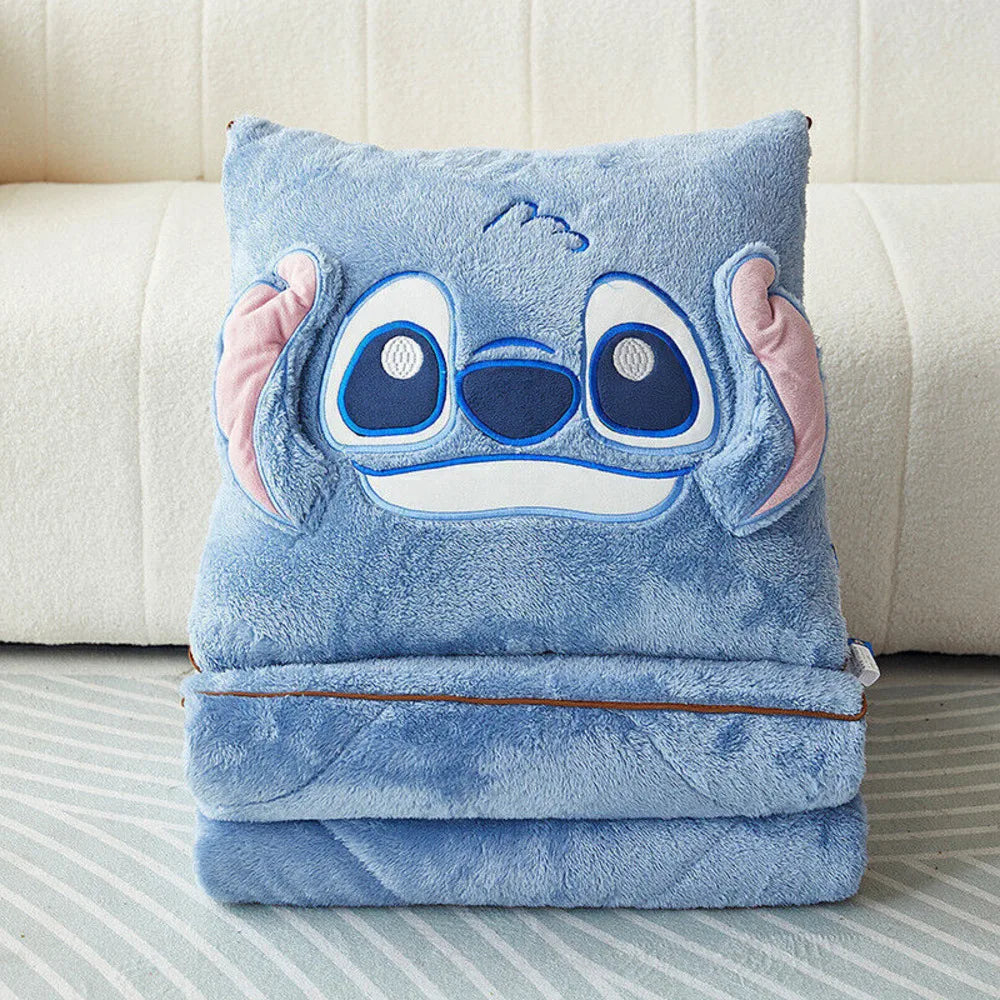 2 In 1 Blanket Pillow - Soft Throw Winter Blanket, Lilo And Stitch