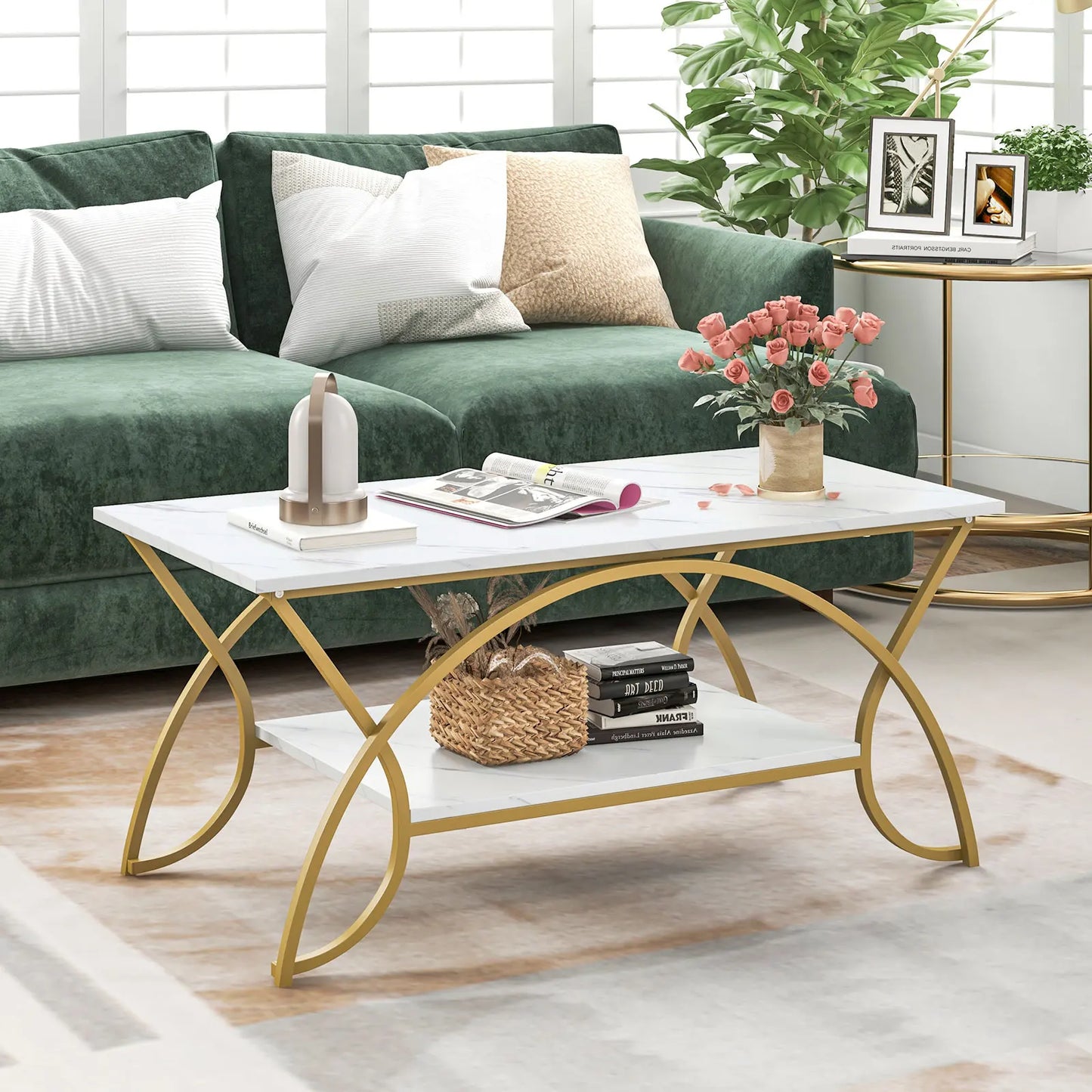 2-Tier Modern Coffee Table – Stylish, Sturdy & Functional!