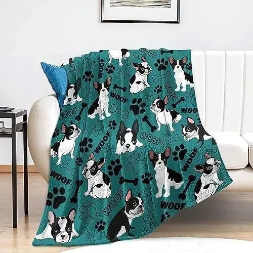 Supersoft Fleece Throw Blanket – Warm Sherpa Flannel with Animal Print (100x150cm)