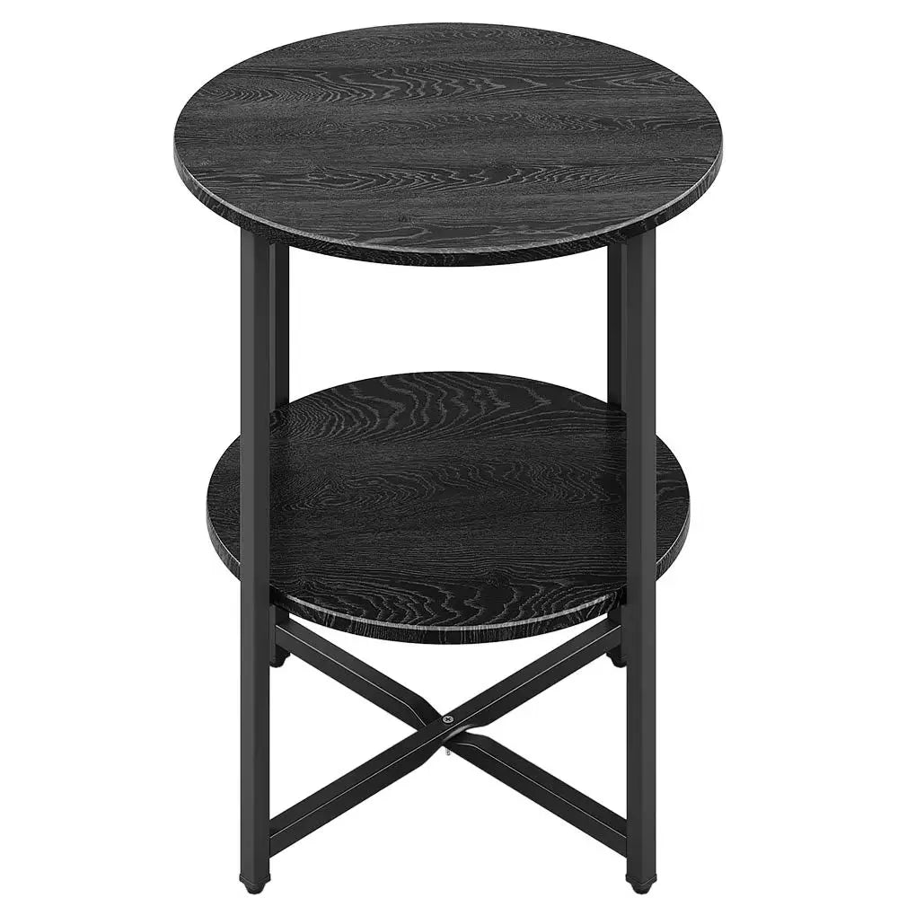 Modern Round 2 Tier Side Table – Stylish Functional