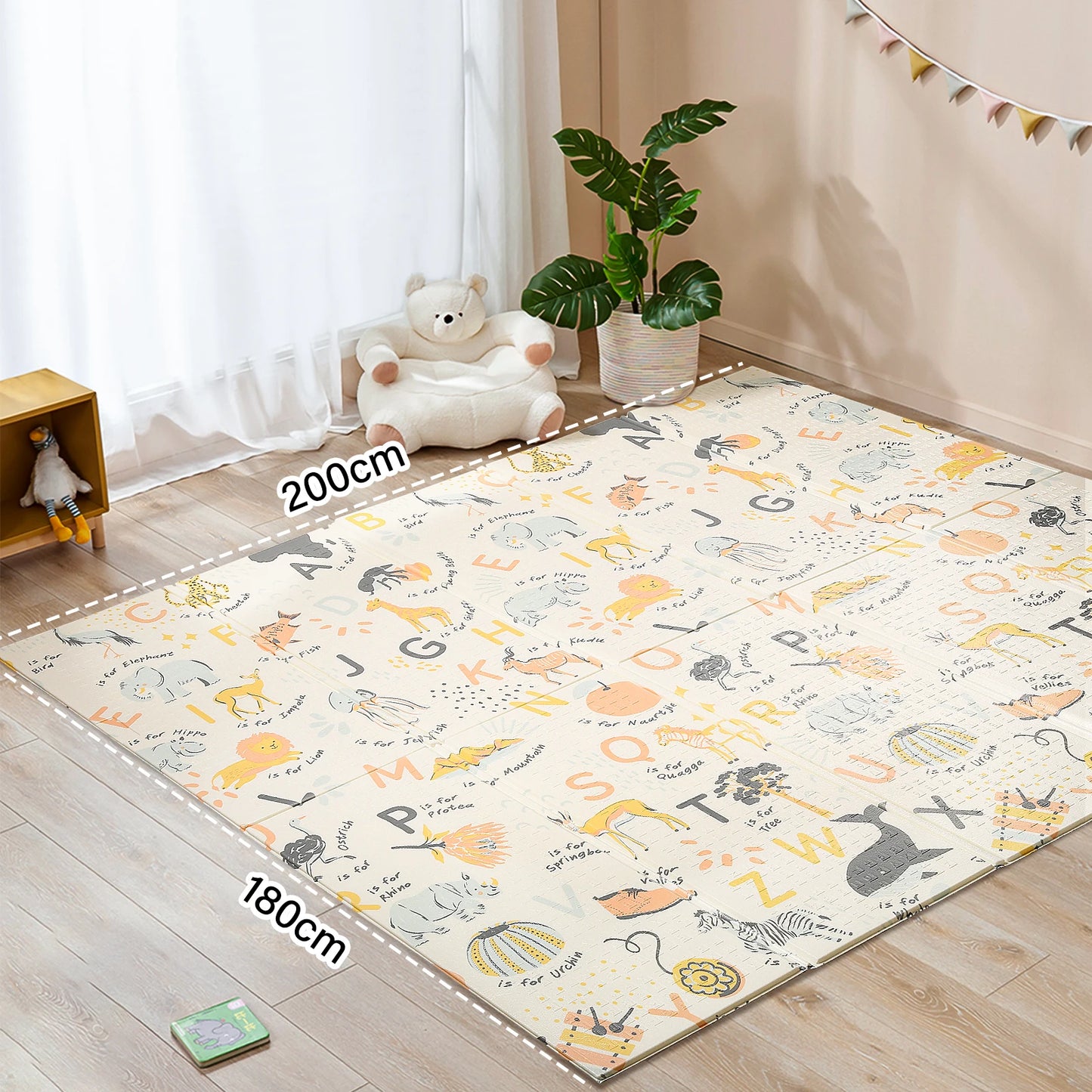 Sour Lemon 200x180cm Thick Padded Folding Baby Play Mat