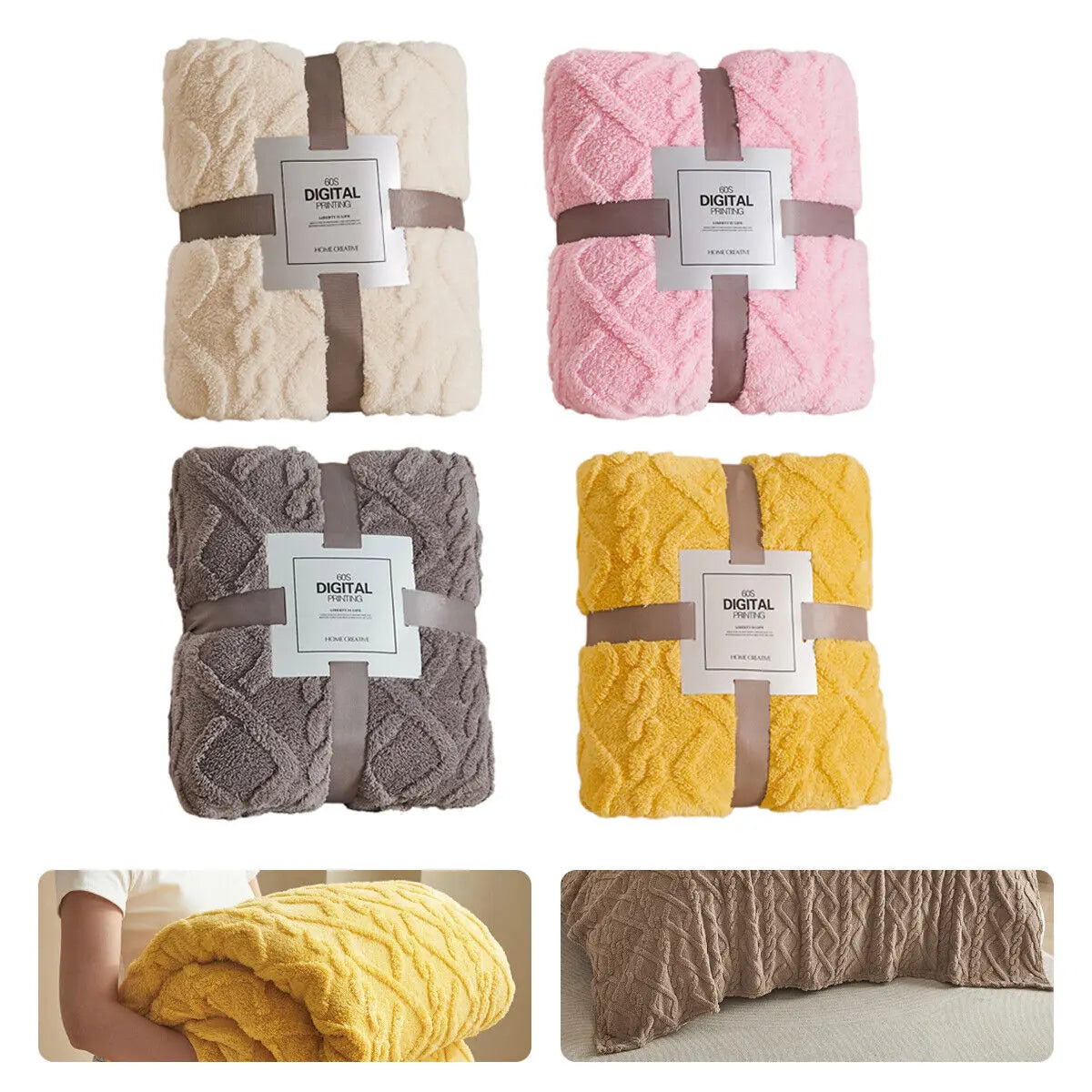 Winter Thick Coral Velvet Plush Blanket – Ultra-Soft, Warm & Cosy