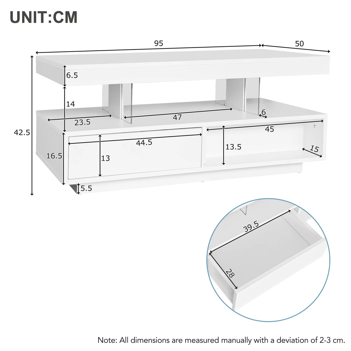 Modern LED Coffee Table with Storage – Stylish & Functional