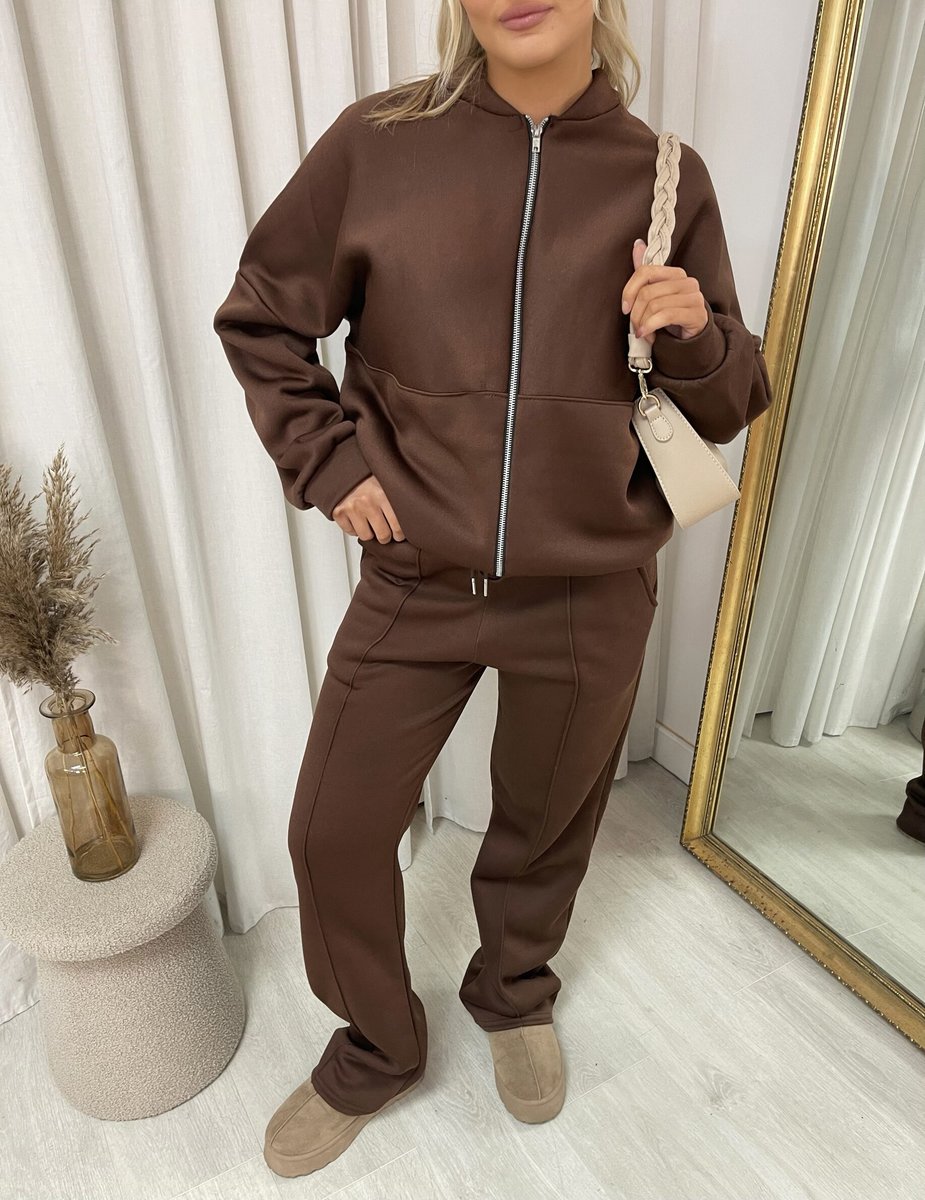 Zip Bomber Jacket and Trouser Co-ord Set