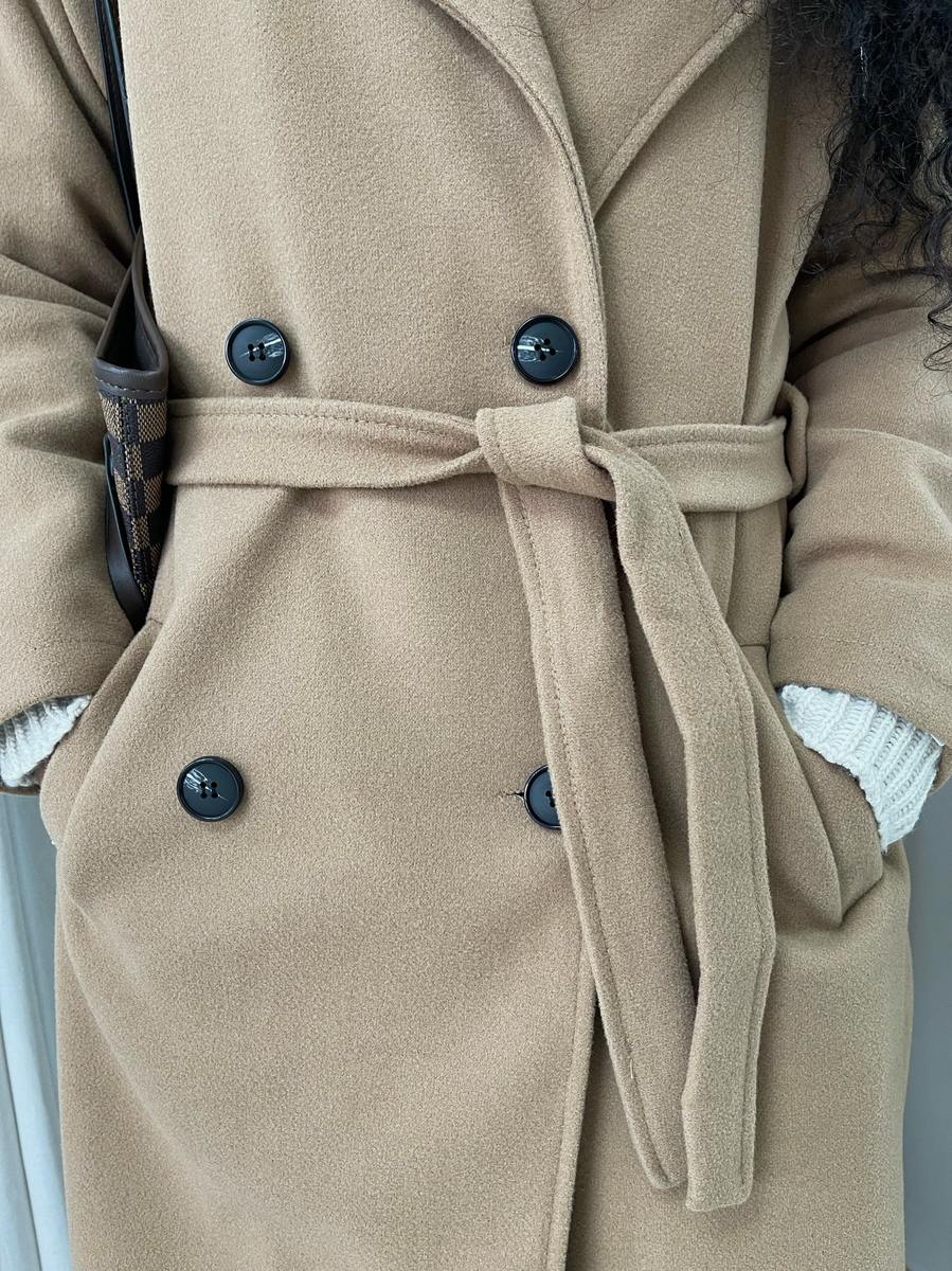 Belted Button Hooded Trench Coat