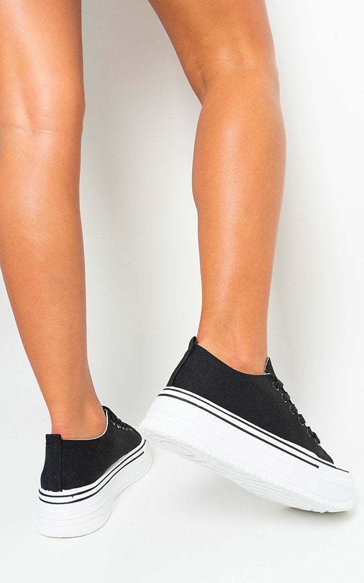 Lace Up Chunky Platform Trainers