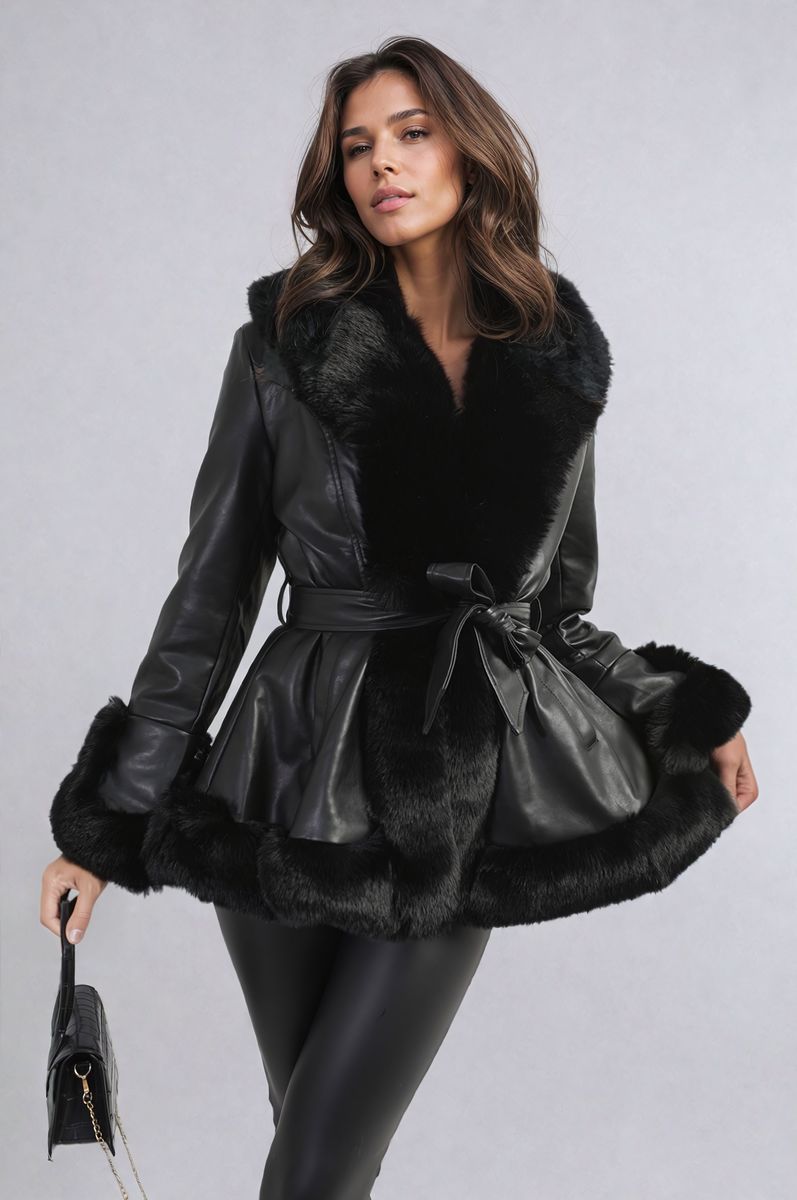 Faux Fur Trim Winter Jacket