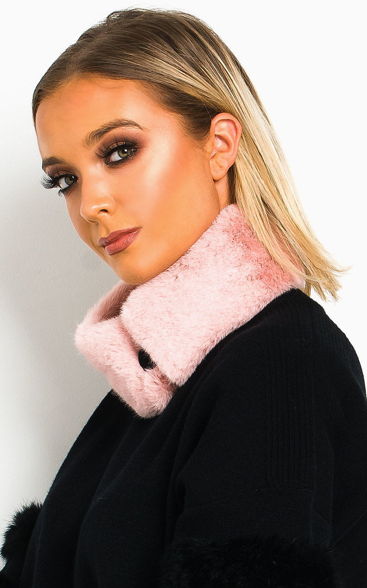 Faux Fur Collar Scarf