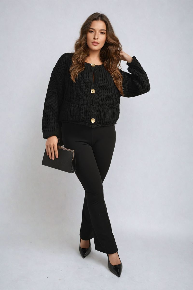 High Waisted Flare Leg Trouser