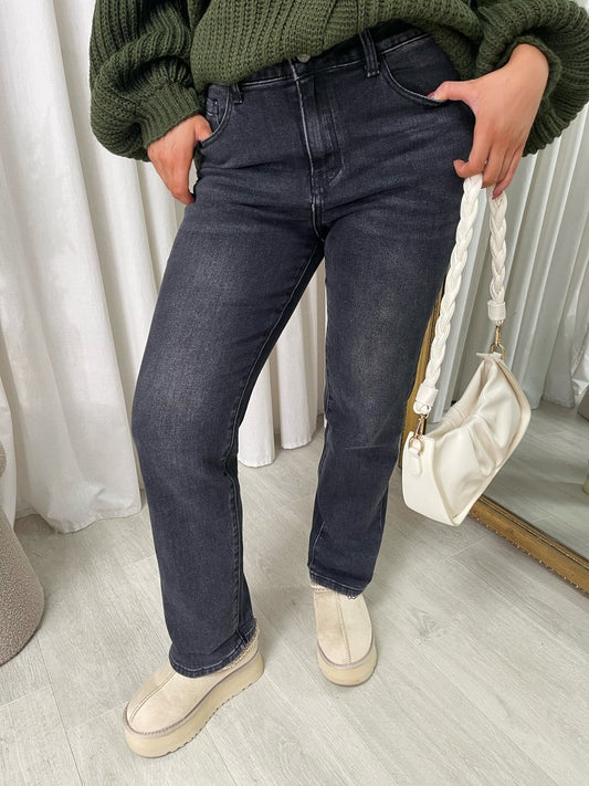 Straight Leg High Waist Jeans