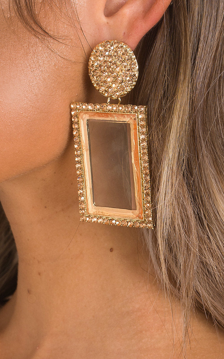 Diamante Drop Earrings