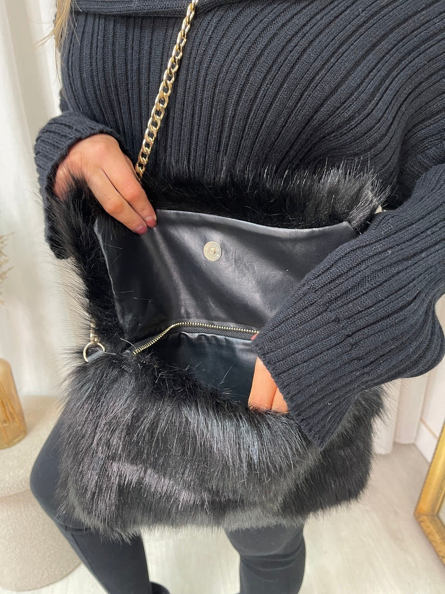 Fluffy Faux Fur Shoulder Bag